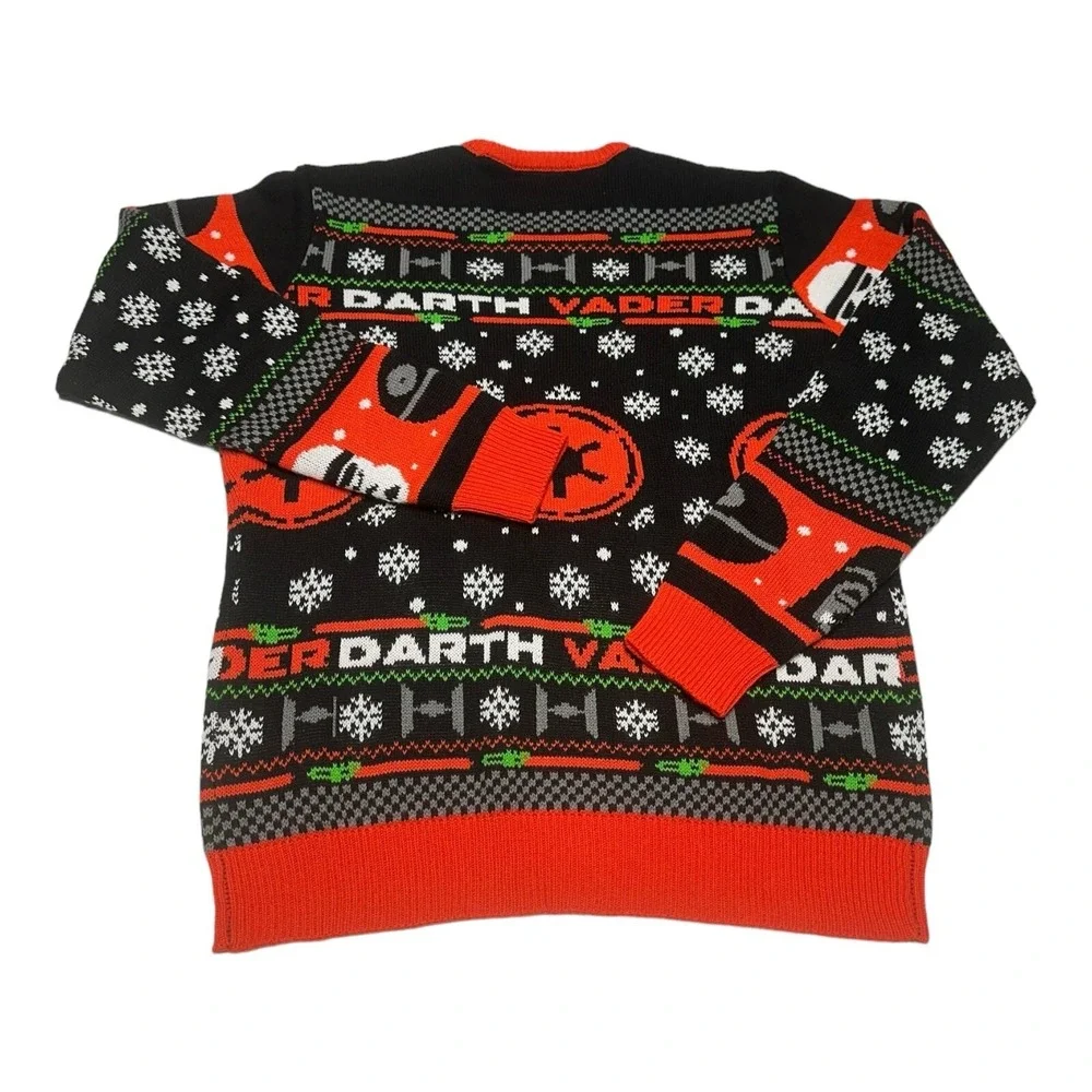 Men's Star Wars Darth Vader‎ Crew Neck Sweater GameStop Exclusive Black Size L